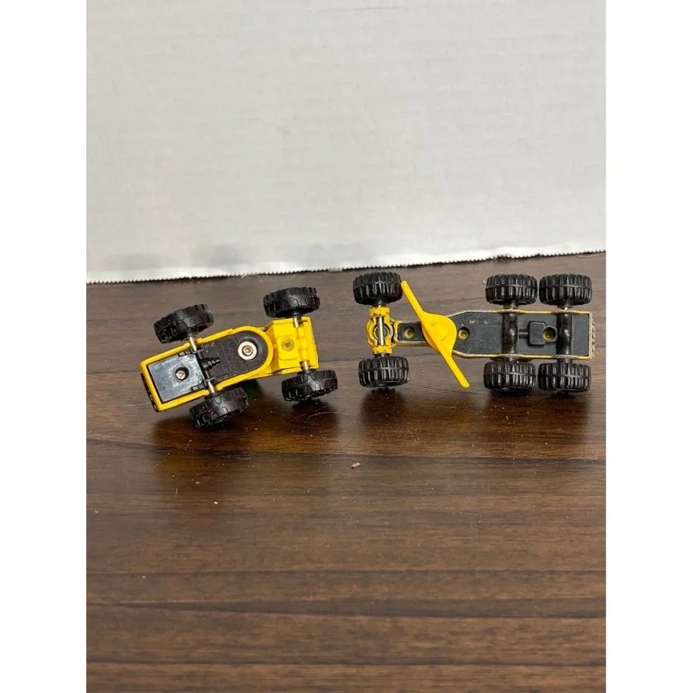Vintage Tonka Diecast Construction Set 1992 Loader 1994 Grader Yellow Miniatures